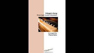 Pelagias Song from Captain Corellis Mandolin arranged for Piano Solo [upl. by Ninette]