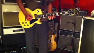 Vintage Gibson Les Paul Custom alpine white demo [upl. by Rolandson112]