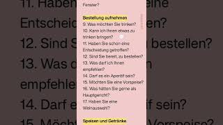 100 Redemittel auf Deutsch für Kellner im Restaurant  Teil 1 learngerman deutschlernen german [upl. by Salvucci754]