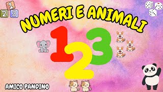 IMPARIAMO I NUMERI CON PANDINO  numeri e animali  animali per bambini  NUMERI PER BAMBINI [upl. by Giza]