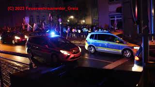 Polizei Greiz Absicherung einer Demo [upl. by Aerda882]