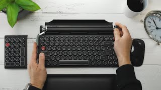 Worlds Best Retro Vintage Typewriter Inspired Keyboard The QWERKYWRITER by QWERKYTOYS [upl. by Adnamas840]