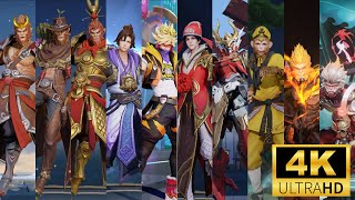 Honor of Kings All Wukong CostumesSkins Animation S33 [upl. by Dymphia]