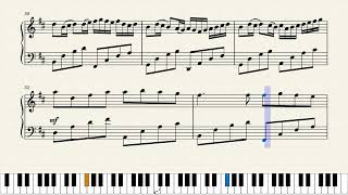 Canon in D  Pachelbel PIANO SHEET [upl. by Ididn]