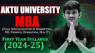 AKTU MBA Syllabus 202425  MBA 1st Semester syllabus [upl. by Nayt]