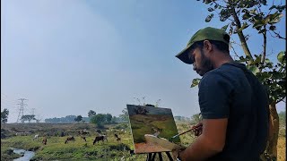 Plein Air Oil Painting  Landscape [upl. by Aniaj]