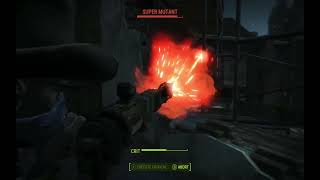 Auto Musket General VS Super Mutant saving Diamond citys guards [upl. by Ditter]