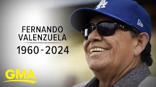 Former LA Dodgers pitcher Fernando Valenzuela dies at 63 [upl. by Nahshunn]