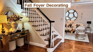 FALL FOYER  ENTRY WAY DECOR IDEAS  How to decorate a Foyer for fall  Elegear cooling blanket [upl. by German]