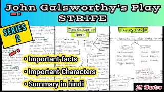 John Galsworthy Play SRIFE summary in hindi tgtpgtexam ltgrade galsworthy strife nvs summary [upl. by Ehsiom232]