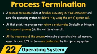 Operation on Processes – Process Termination [upl. by Col]