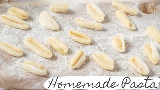 2Ingredients Homemade Pasta  NO Machine NO eggs  Italian quotCavatelliquot So Easy [upl. by Gnuhn480]