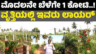 Fruits farming Kannada Agriculture pomegranate farmer I ಮೊದಲನೇ ಬೆಳೆಗೇ 1 ಕೋಟಿ I Farming in Karnataka [upl. by Perl]