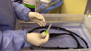 Endoscopy Technician  Using a Channel Cleaning Brush Part 1  AIMS Education [upl. by Atteloj]