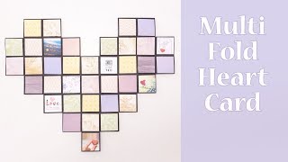 Multi Fold Heart Card Tutorial [upl. by Menashem]