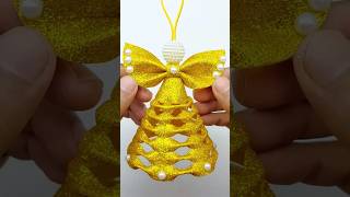 Handmade Christmas Angel Making For Decorations🎄❄️ christmas christmascrafts christmasdecor [upl. by Ellehcal]