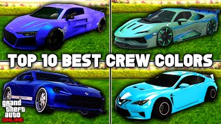 The Top 10 Best Crew Colors In GTA 5 Online 2023 Modded Crew Colors Neon Colors amp More [upl. by Benton]