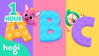 1 HOUR LOOP ABC Song｜Sing Along 🎶｜Hogi amp Pinkfong [upl. by Nodnorb243]