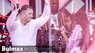 Sam Smith amp Normani  Dancing With a Stranger Live at iHeartRadio Jingle Ball 2019  4K Ultra HD [upl. by Aihsital]