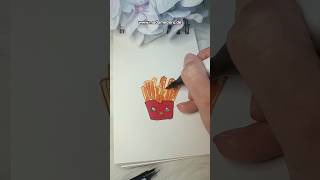 Einfache Pommes Frittes Zeichnen🍟 Malfieber mit Madame Doro🤗 Malen für deine Kinder amp co  🍟 [upl. by Geoffry]