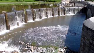 Understanding Frederick Maryland  Carroll Creek Flood Control Serpentine Weir  Moderate Flow [upl. by Peregrine]