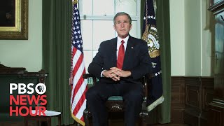 Bush reacts to latest Middle East violence [upl. by Ielhsa]