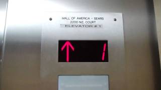 Montgomery hydraulic elevator  Sears amp Roebuck Mall of America Bloomington MN [upl. by Annauj]