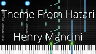 🎹 Theme From Hatari Henry Mancini Synthesia Piano Tutorial [upl. by Nuhsed]