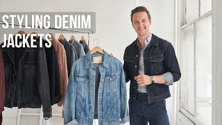 5 Different Styles of Denim Jackets for Men  Jean Jacket Outfit Ideas [upl. by Anires]