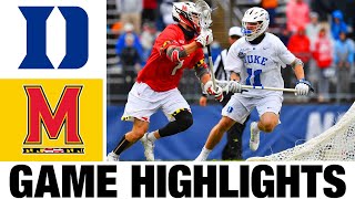 2 Duke vs 7 Maryland Highlights Quarterfinal  2024 NCAA Mens Lacrosse Championships [upl. by Eirffej]