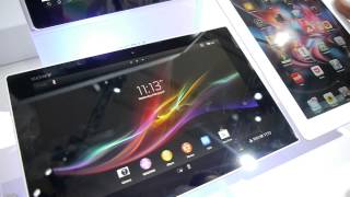 Sony Xperia Tablet Z vs iPad  first look [upl. by Akena]