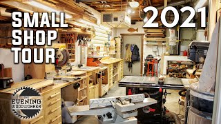 Tool Layout amp Storage Ideas for Small Shops woodworking shoplayout [upl. by Elleira]