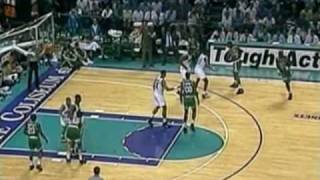 1993 NBA Playoffs Eastern Quarterfinals  Boston Celtics  Charlotte Hornets  Game 4 Finish 12 [upl. by Tremann187]