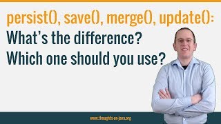 JPA vs Hibernate  The difference between save persist merge and update [upl. by Anhsirk]