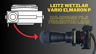 Vintage 35mm camera lens Leitz Wetzlar Vario Elmaron P 110200mm F35 projector lens on full frame [upl. by Calvinna]