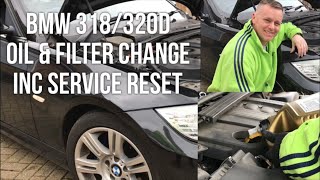 BMW 318D  320D Oil amp Filter Change E90 E91 N47D20C engine [upl. by Biel413]