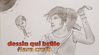 Déssin qui brule Lara croft drumampbass remix par starpy [upl. by Nonah530]