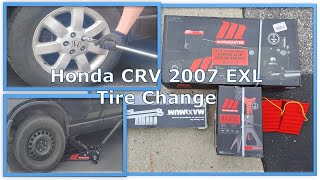 Honda CRV 2007 EXL Tire Change [upl. by Ahcropal]