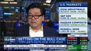 Fundstrats Tom Lee shares his thoughts for 2024 and 2025 [upl. by Nyrem]