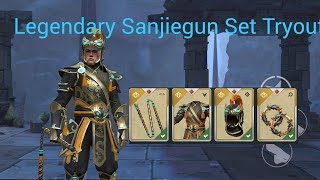 Shadow Fight 3 Legendary Sanjiegun Set Initiation Fight Tryout [upl. by Yelrak387]