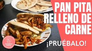 🌮Prueba el MEJOR RELLENO para PAN de PITA ¡DELICIOSO [upl. by Cathee]