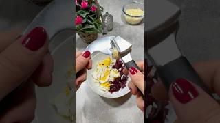 Beetroot salad with cheese recipe ⬇️ смачно fyp cooking yt shorts [upl. by Okin]