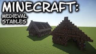 Minecraft Medieval Stables Tutorial 1 [upl. by Ahsyekat456]