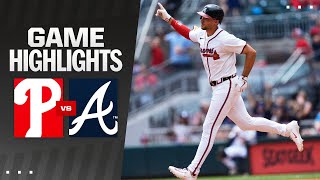 Phillies vs Braves Game Highlights 7724  MLB Highlights [upl. by Eiromem]