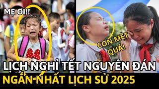 Lịch nghỉ TẾT NGUYÊN ĐÁN ngắn nhất lịch sử HCM  Tin Tức Nhanh [upl. by Auburta]