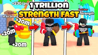 How To Get 1 TRILLION Strength FAST In Arm Wrestling Simulator [upl. by Kelson]