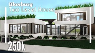 250K Green Rooftop Modern House SpeedBuild  Bloxburg ROBLOX [upl. by Waldner]