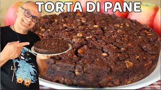 TORTA DI PANE ANTICA RICETTA con MELE e CIOCCOLATA [upl. by Kentigerma]