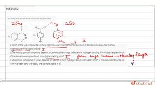 Structures of molecules of two compounds are given below a Which of the two compounds will have [upl. by Yerrot869]