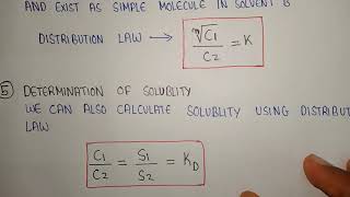 Applications of distribution law  partition law application  solubility of drugs [upl. by Nahtam]